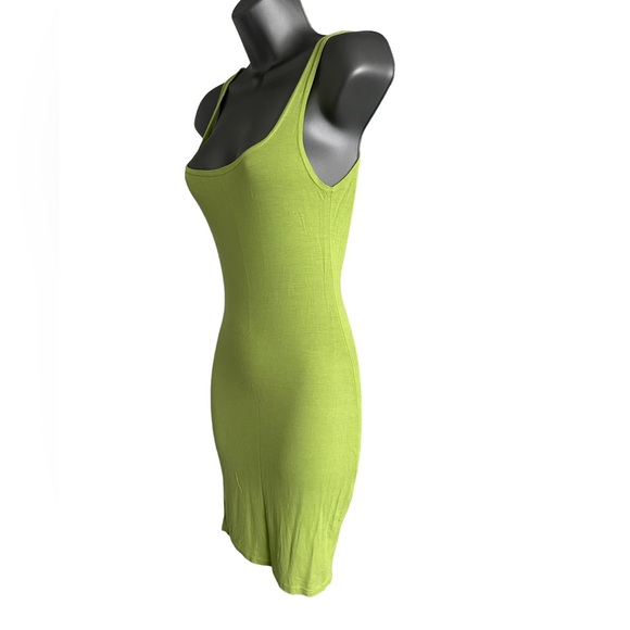 PrettyLittleThing Size 8 Summer Dress Lime Green - Picture 2 of 5